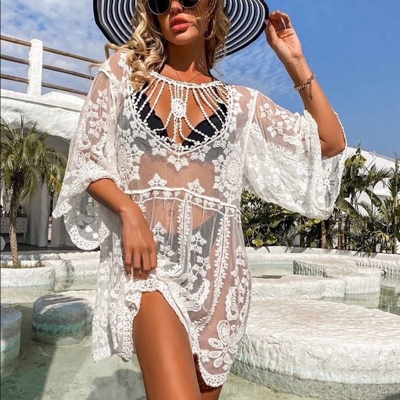 🔥💥CLEARANCE SALE⚡️🌟Positano Lace Beach Cover Up-LAST ✌️ - Picture 1 of 6
